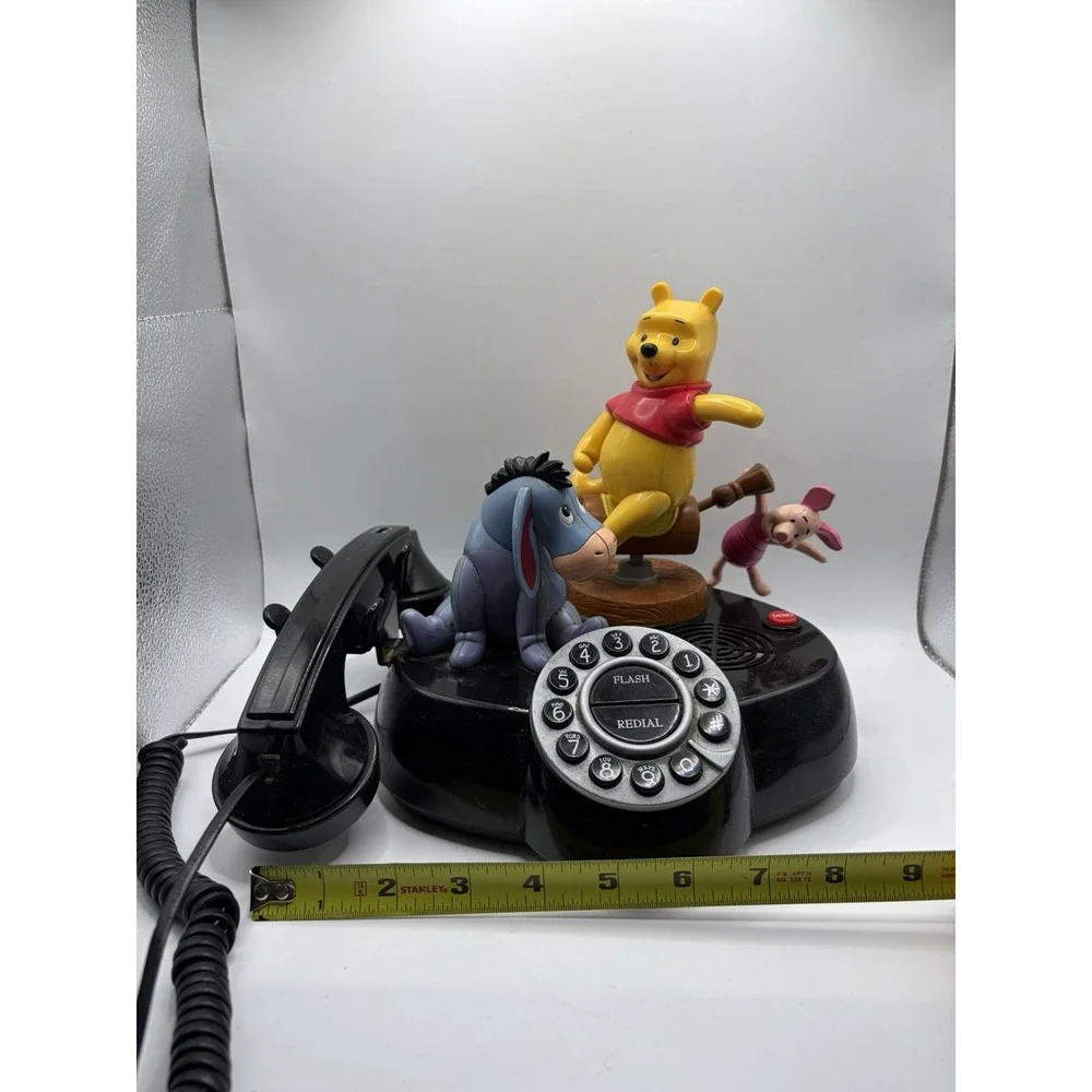 Vintage Disney Winnie Pooh Animated Talking Telephone Eeyore Piglet‎